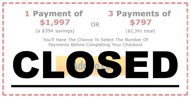 3 Payments of $797 or 1 Payment of $1,997